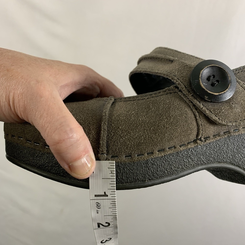 Dansko Womens Ralene Suede Mary Jane Platform Shoes EU 37 US 6.5-7 Olive Artsy - Picture 10 of 13